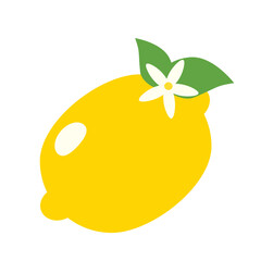 Fresh lemon icon for banners, cards, flyers, social media wallpapers, etc. Vector illustrations
