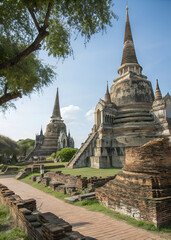 Obraz premium wat phra si sanphet in ayutthaya thailand