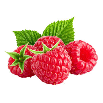 aspberries isolated on transparent png