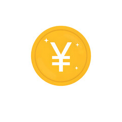 Obraz premium Illustration of a yen coin, isolated on transparent background, representing japanese currency, finance, investment, and economic activity in japan