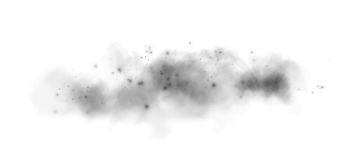 Ethereal Black Mist and Fog with Soft Smoke Swirls and Dust Explosion, Transparent Haze, and Dreamy Atmospheric Effect for Abstract Backgrounds