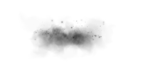 Ethereal Black Mist and Fog with Soft Smoke Swirls and Dust Explosion, Transparent Haze, and Dreamy Atmospheric Effect for Abstract Backgrounds