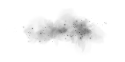 Ethereal Black Mist and Fog with Soft Smoke Swirls and Dust Explosion, Transparent Haze, and Dreamy Atmospheric Effect for Abstract Backgrounds