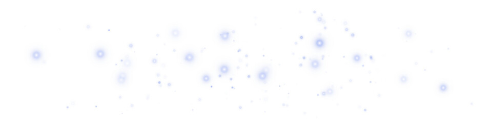 Magical Blue Light Dust Particles Effect on Transparent Background