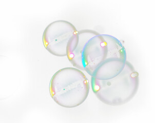 soap bubbles on a white background and bubles png  on transparent background
