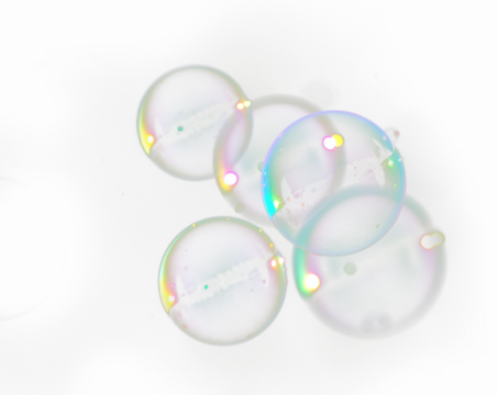 soap bubbles on a white background and bubles png on transparent background