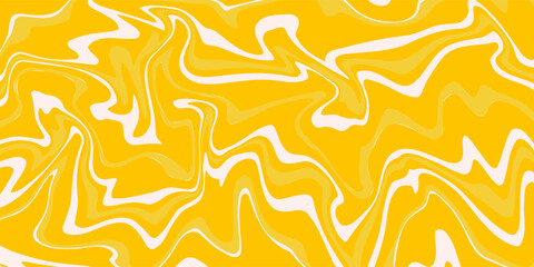 Abstract horizontal background with colorful waves. Trendy vector illustration in style retro 60s, 70s. Pastel colors