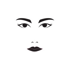 Beautiful silhouette hair girl, salon logo – stock vector