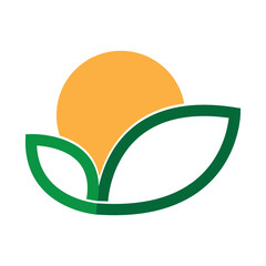 Leaves icon vector set isolated on white background. Various shapes of green leaves of trees and plants. Elements for eco and bio logos.