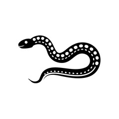 Slithering Snake Silhouette - Dangerous Reptile Mascot