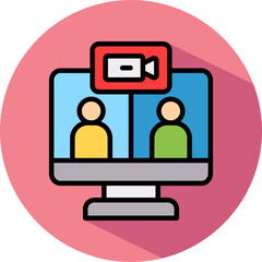 Online Meeting isometric icon