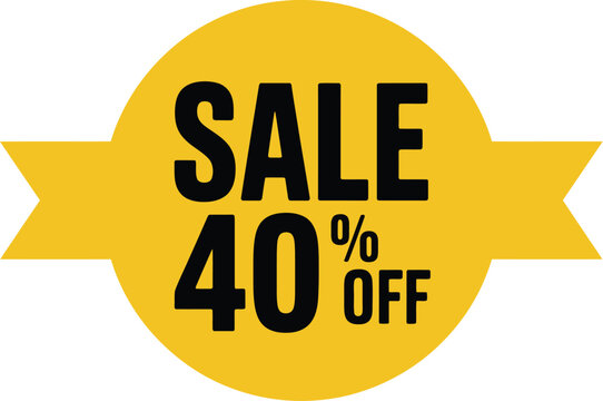 Forty percent off sale promotion discount offer limited time only