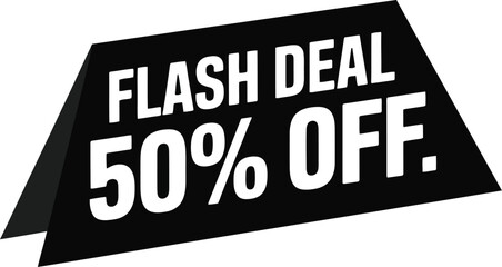 Fototapeta premium Flash sale deal fifty percent off discount promotion advertising