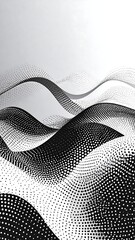Abstract black and white wavy textured background