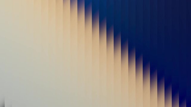 Abstract background with a diagonal arrangement of sharp, vertical lines transitioning from deep navy blue to a warm, light beige, evoking a sense of order and transition