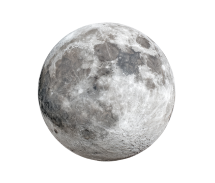 Full moon, detailed grayscale image