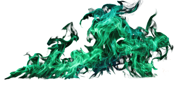 Emerald Flame Abstract