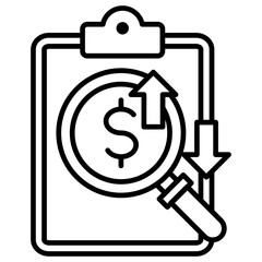Cost Analysis Outline Icon