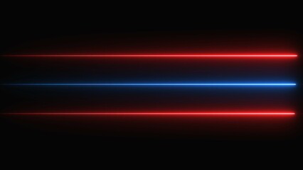 Abstract neon light background with red and blue laser beams for design
