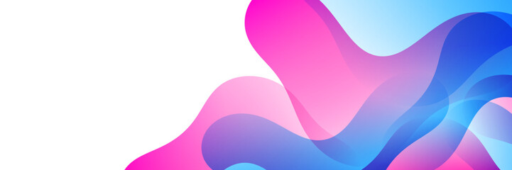 Colorful Wave Fluid Background. Technology Banner. Vector Illustration. Abstract Business Wallpaper