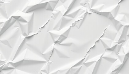 Obraz premium A crumpled paper texture, with the background fading into white.