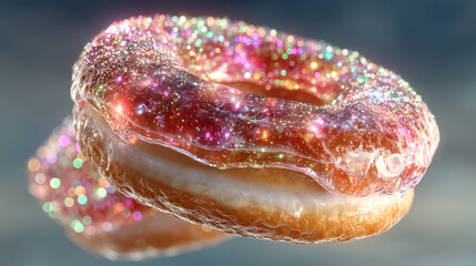 Obraz premium A donut with sprinkles on it