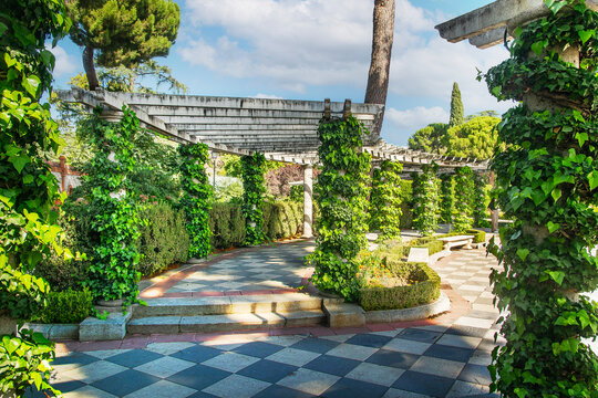 Jardines Cecilio Rodriguez. Public garden in Madrid, Parque del Retiro.