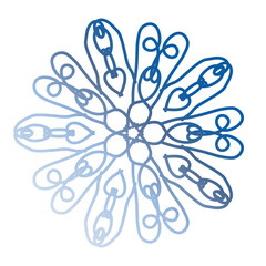 blue mandala element simple floral 