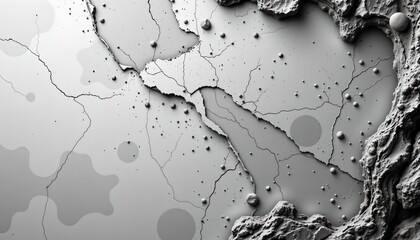 An intricate pattern of gray speckles scattered across a stark black background, creating an abstract representation that could be interpreted as a metaphor for chaos or complexity.