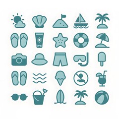 25 Beach Icon Pack
