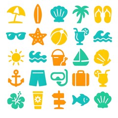 25 Beach Icon Pack