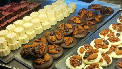 processed chocolate sold at a chocolate shop in Yogyakarta