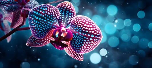 Pointillist grunge design of orchid with abstract dotted pattern, ,generative AI