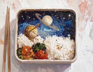 Reference Image　宇宙を詰めたお弁当