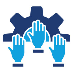 Value Proposition Flat Blue Icon