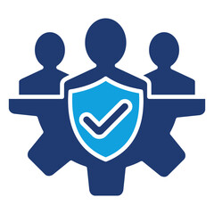 Customer Analysis Flat Blue Icon