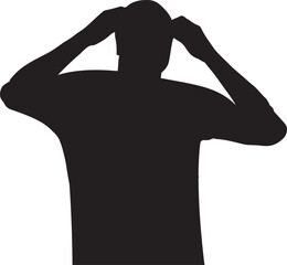 Silhouette of a soccer player kicking a ball in motion.

A black silhouette of a male soccer player in mid-kick, with his body angled and leg extended to strike the ball.

