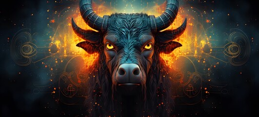 Pointillist Grunge Design Minotaur Griffin