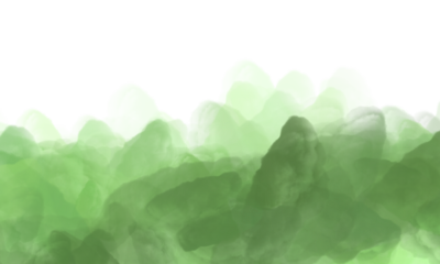 Green Abstract Watercolor Landscape on White Background Keywords: green, abstract, watercolor