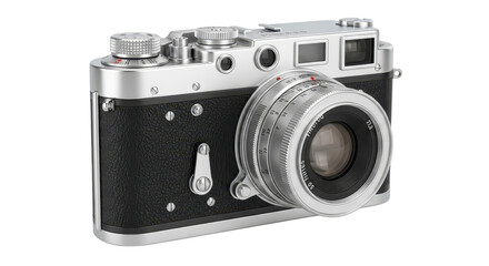 Vintage film camera close-up for photography enthusiasts isolated PNG with Transparent Background