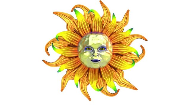 sunflower with face rotating