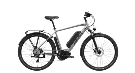 Electric bicycle for leisure and transportation isolated PNG with Transparent Background