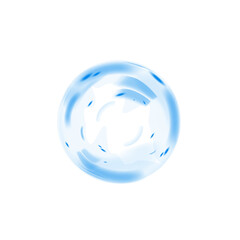 Blue soap bubbles, liquid sphere, foam freshness, underwater floating, vibrant dew, abstract shine, washing concept.