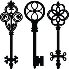 Obraz premium Vintage Locksmith Symbol Illustration