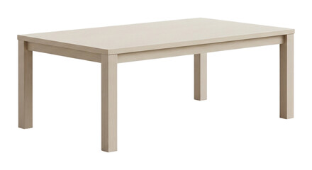 3d illustration of simple wooden table isolated on transparent background minimalist design with light wood finish and clean lines