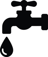 Minimalist Black Tap and Water Drop