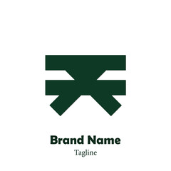 Abstract Geometric Bridge Minimal Logo Design