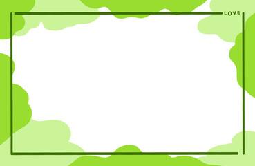 Green love frame illustration