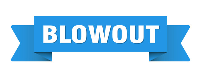 blowout ribbon isolated on transparent background. blowout ribbon