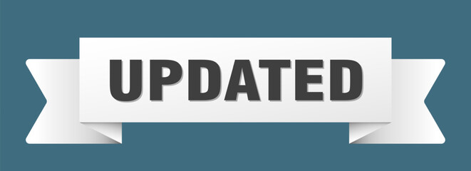 updated ribbon isolated on transparent background. updated ribbon